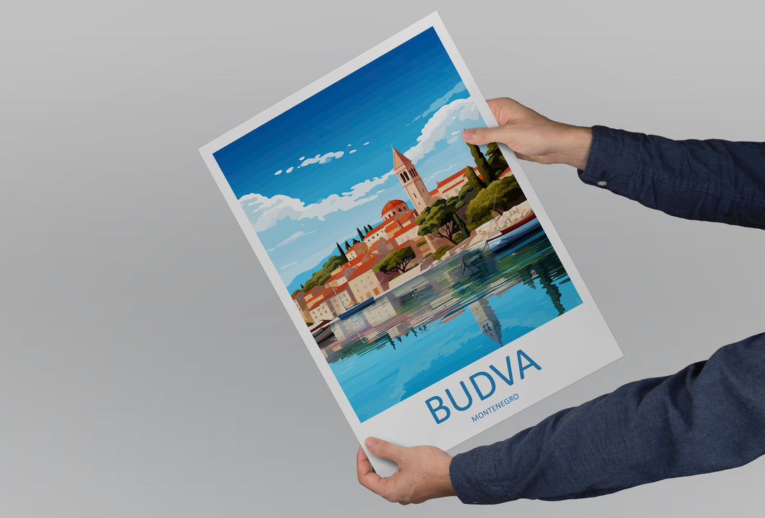 Budva Print Budva Home Décor Landscape Art Print Budva Wall Art for Montenegro Enthusiast Gift Wall Hanging Budva Montenegro Wall Print Art