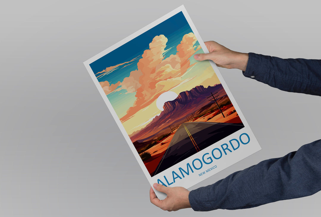 Alamogordo, New Mexico Travel Print Wall Art Alamogordo Wall Hanging Home Décor Alamogordo Gift Art Lovers New Mexico Art Lover Gift Decor