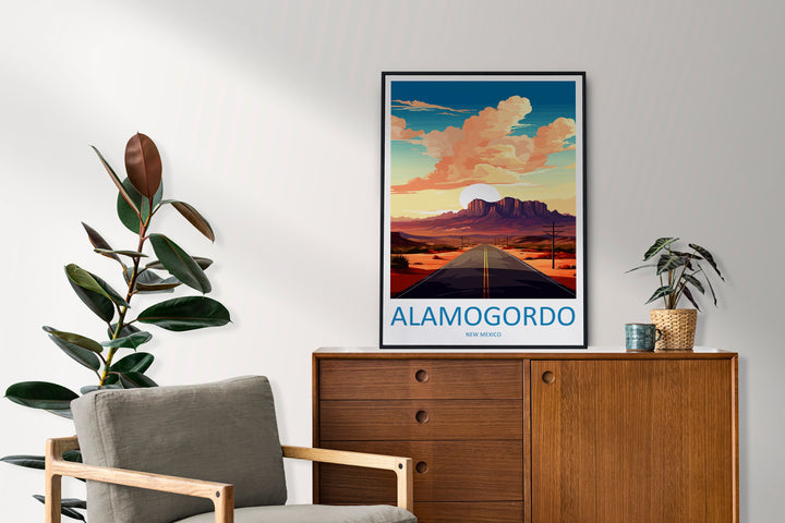 Alamogordo, New Mexico Travel Print Wall Art Alamogordo Wall Hanging Home Décor Alamogordo Gift Art Lovers New Mexico Art Lover Gift Decor