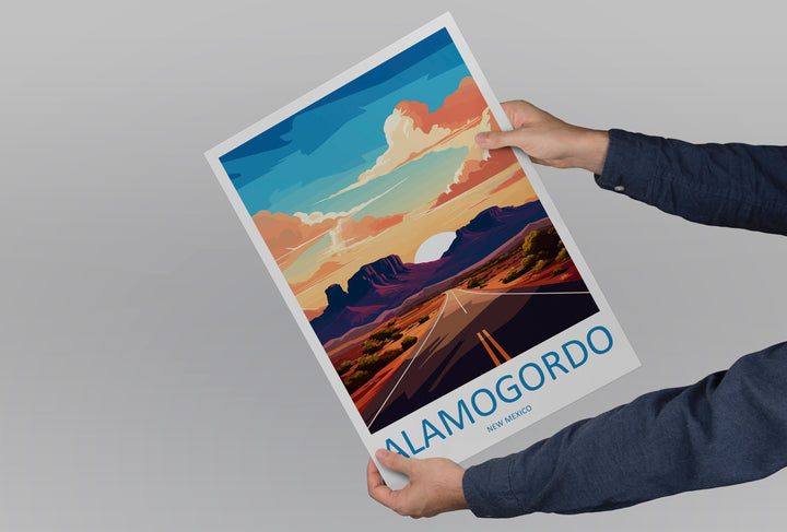 Alamogordo, New Mexico Travel Print Wall Art Alamogordo Wall Hanging Home Décor Alamogordo Gift Art Lovers New Mexico Art Lover Gift Decor