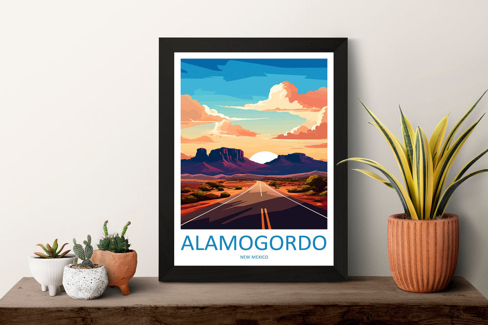 Alamogordo, New Mexico Travel Print Wall Art Alamogordo Wall Hanging Home Décor Alamogordo Gift Art Lovers New Mexico Art Lover Gift Decor