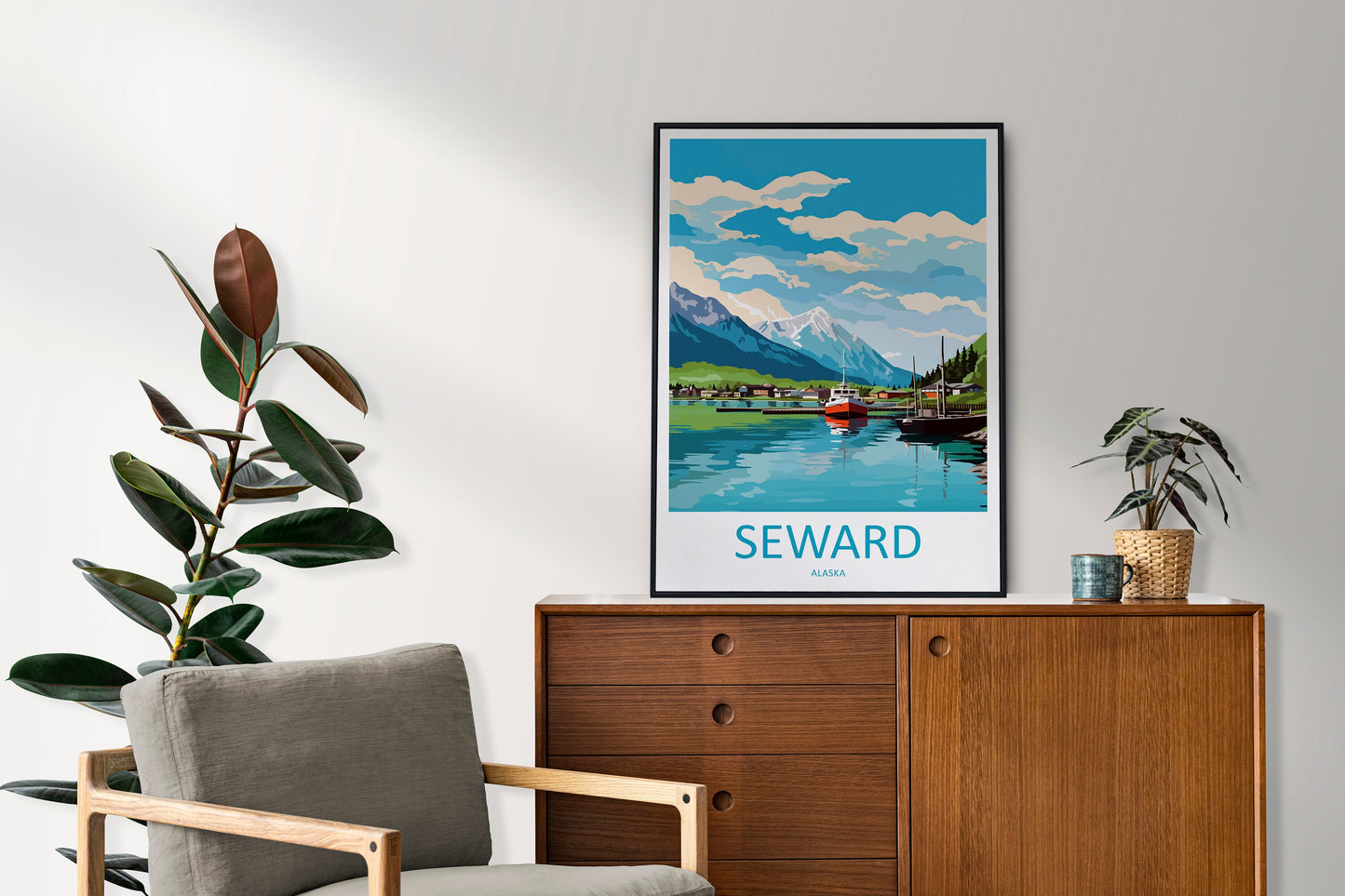 Seward Travel Print Wall Art Seward Wall Hanging Home Décor Seward Gift Art Lovers Alaska Art Lover Gift Seward Artwork