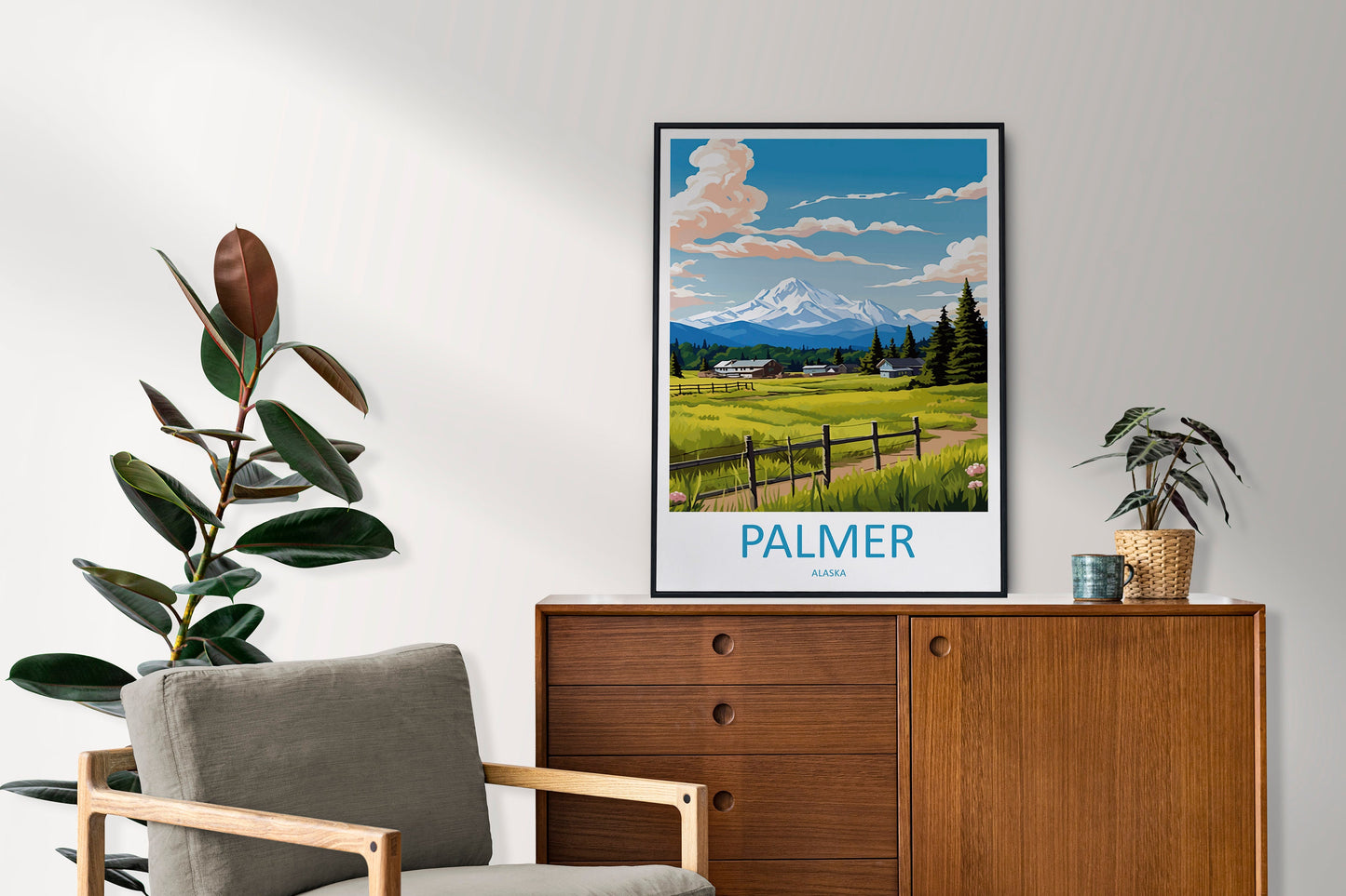 Palmer Travel Print Wall Art Palmer Wall Hanging Home Décor Palmer Gift Art Lovers Alaska Art Lover Gift Palmer Wall Art
