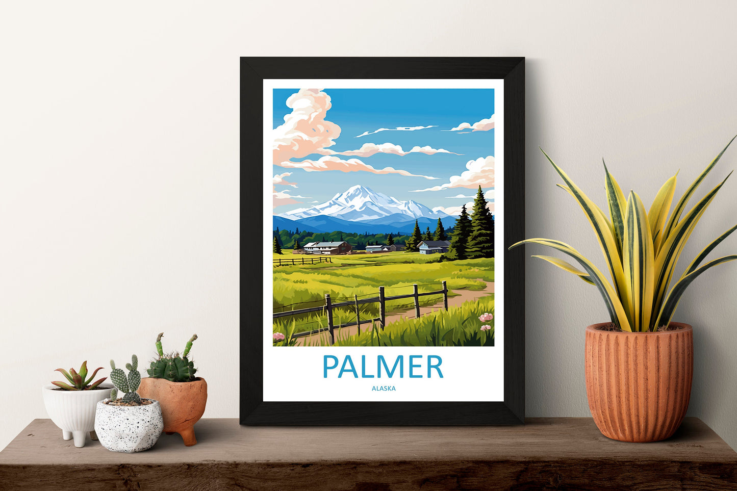 Palmer Travel Print Wall Art Palmer Wall Hanging Home Décor Palmer Gift Art Lovers Alaska Art Lover Gift Palmer Wall Art