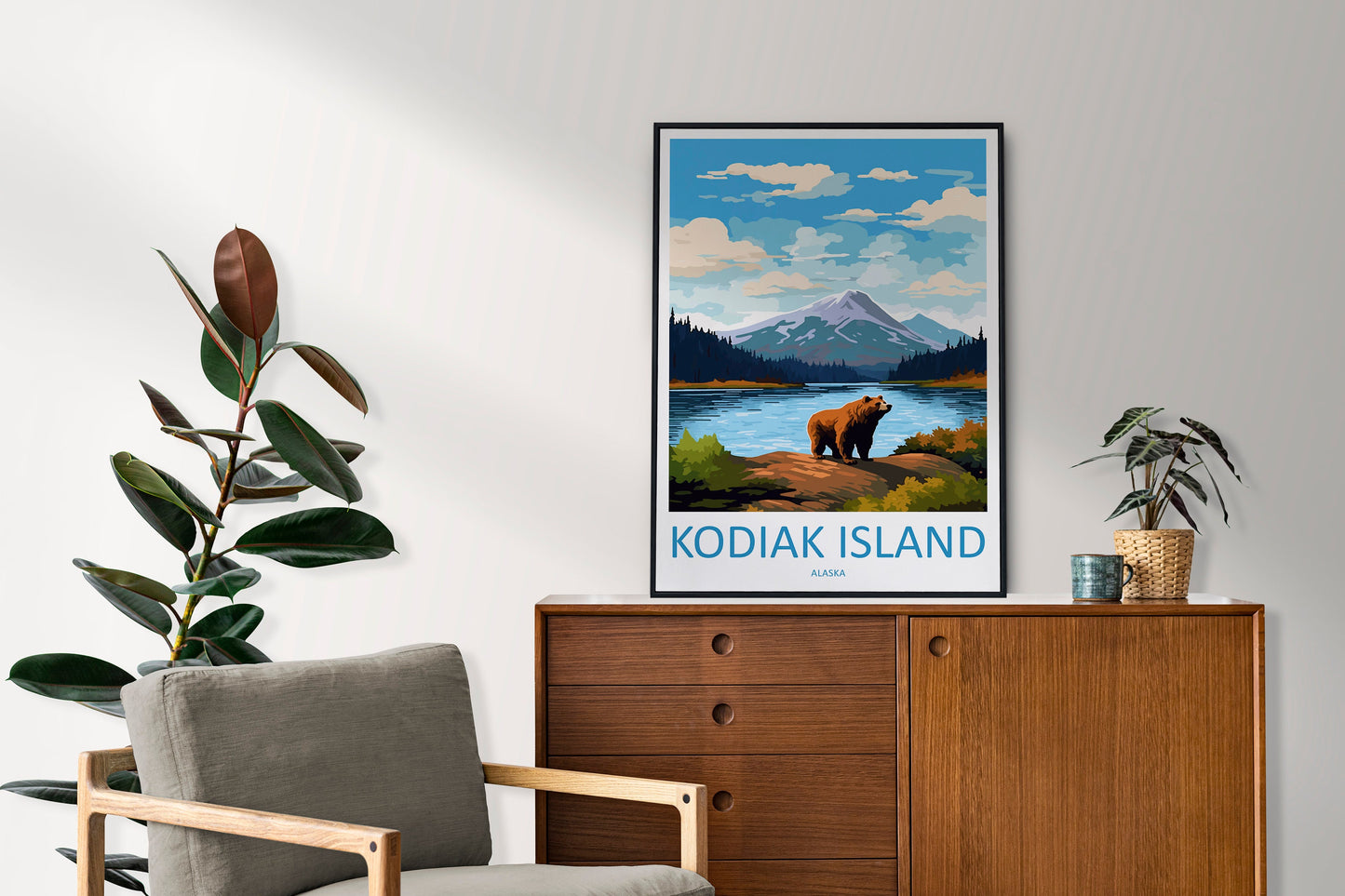 Kodiak Island Travel Print Wall Art Kodiak Island Wall Hanging Home Décor Kodiak Island Gift Art Lovers Alaska Art Lover Gift Kodiak Island