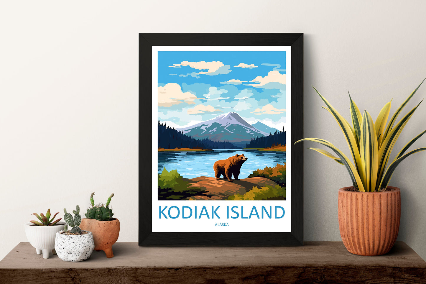 Kodiak Island Travel Print Wall Art Kodiak Island Wall Hanging Home Décor Kodiak Island Gift Art Lovers Alaska Art Lover Gift Kodiak Island