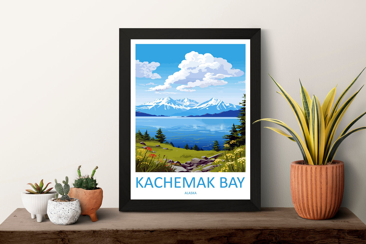 Kachemak Bay Travel Print Wall Art Kachemak Bay Wall Hanging Home Décor Kachemak Bay Gift Art Lovers Alaska Art Lover Gift Kachemak Bay Gift
