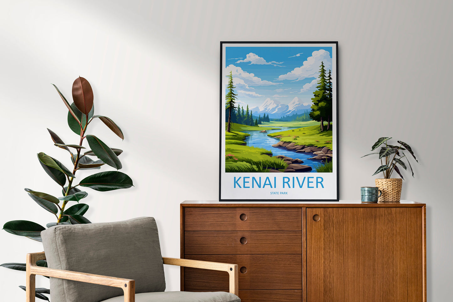 Kenai River Travel Print Wall Art Kenai River Wall Hanging Home Décor Kenai River Gift Art Lovers Alaska Art Lover Gift Kenai Lake Wall Art
