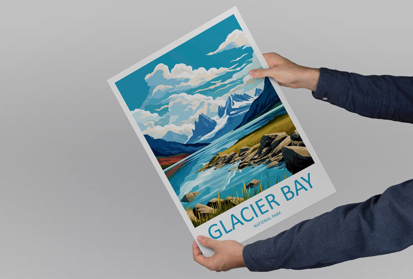 Glacier Bay National Park Travel Print Wall Art Glacier Bay Wall Hanging Home Décor Glacier Bay Gift Art Lovers Alaska Art Lover Gift