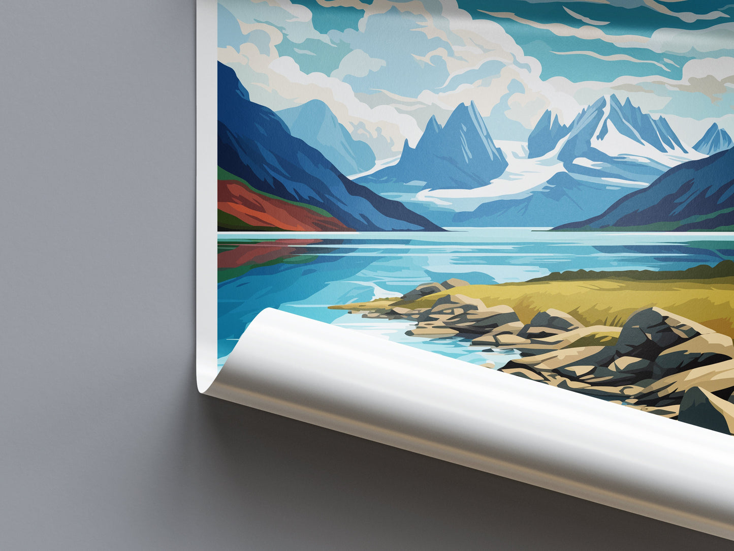 Glacier Bay National Park Travel Print Wall Art Glacier Bay Wall Hanging Home Décor Glacier Bay Gift Art Lovers Alaska Art Lover Gift