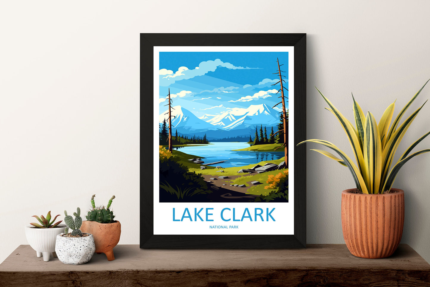 Lake Clark National Park Travel Print Wall Art Lake Clark Wall Hanging Home Décor Lake Clark Gift Art Lovers Alaska Art Lover Gift Lake