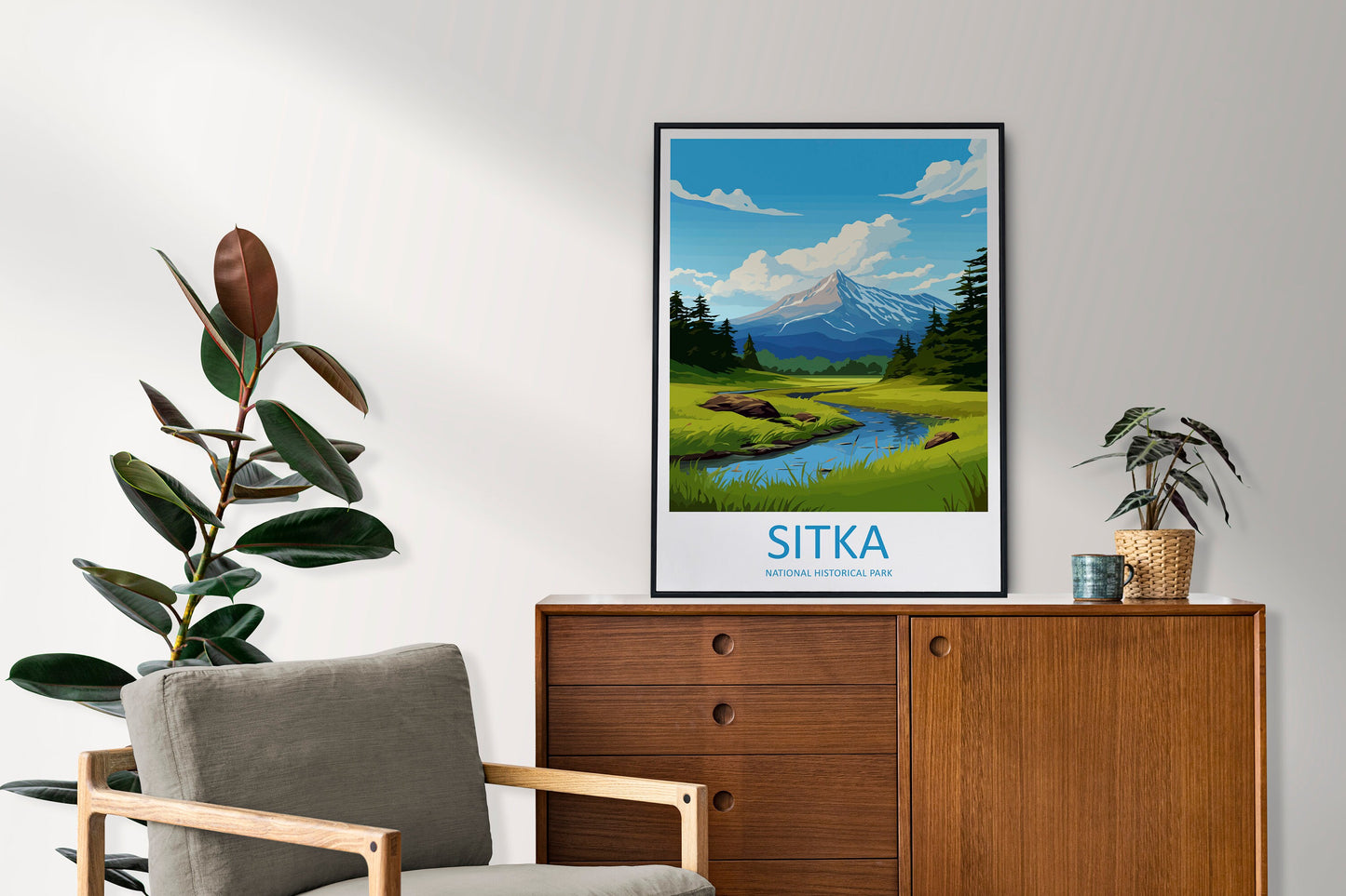 Sitka National Park Travel Print Wall Art Sitka Wall Hanging Home Décor Sitka Gift Art Lovers Alaska Art Lover Gift Sitka Park