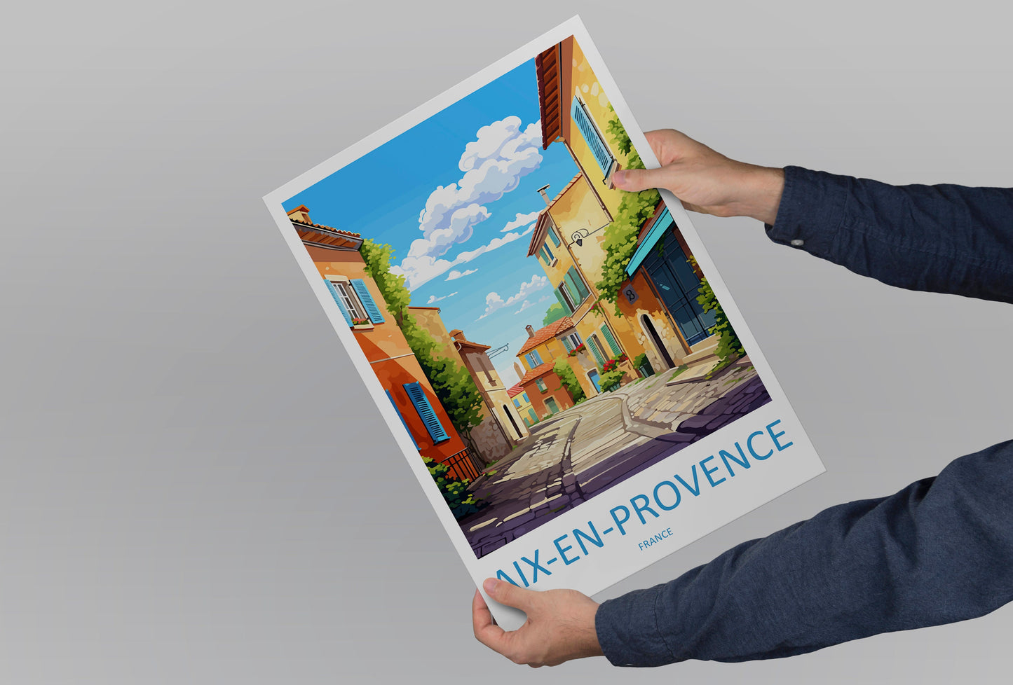 Aix En Provence Travel Print Wall Art Aix En Provence Wall Hanging Home Décor Aix En Provence Gift Art Lovers France Art Lover Gift
