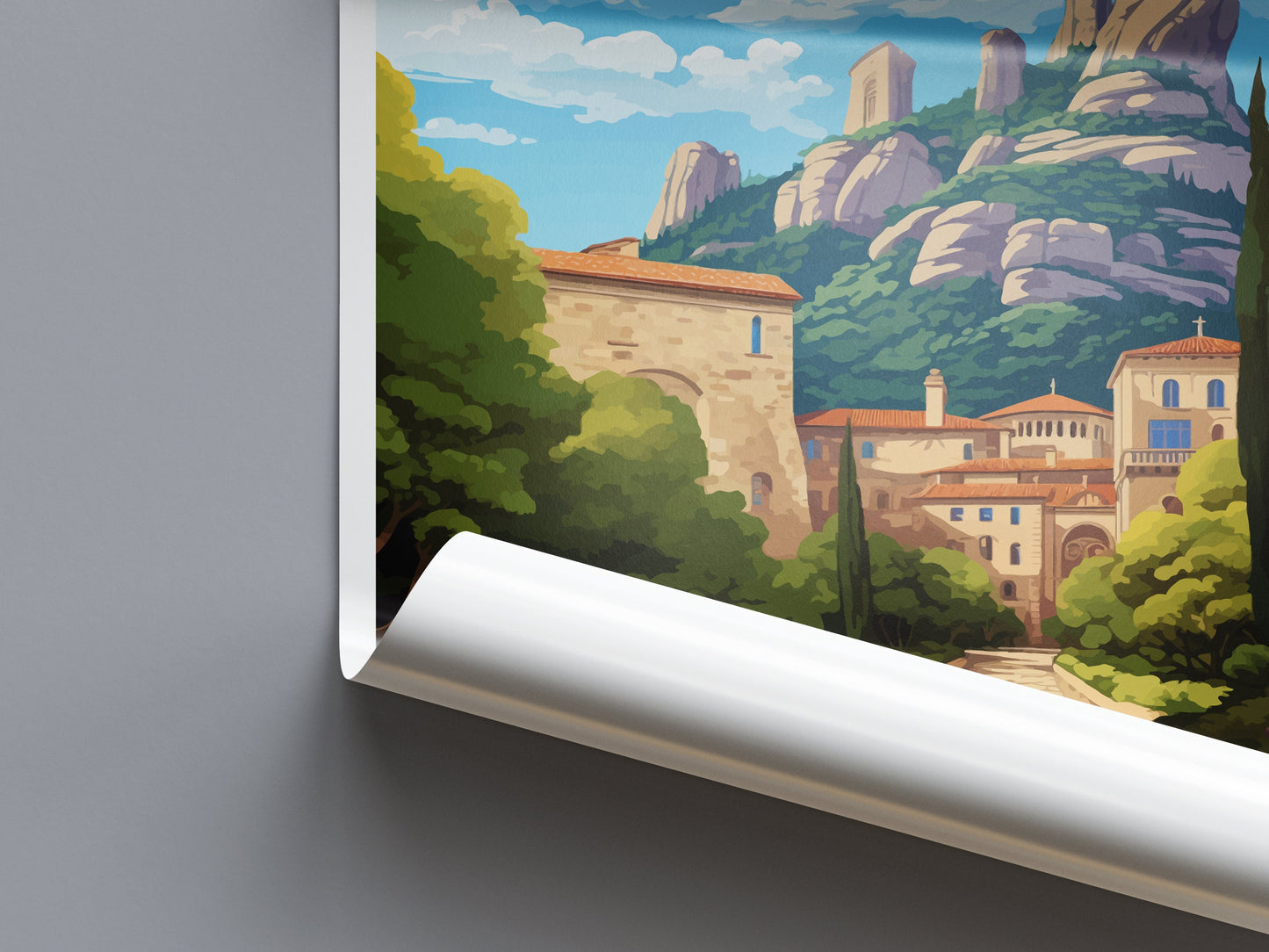 Montserrat Travel Print Wall Art Montserrat Wall Hanging Home Décor Montserrat Gift Art Lovers Spain Art Lover Gift Montserrat Print Spain