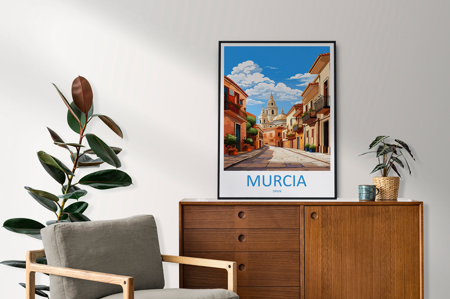 Murcia Travel Print Wall Art Murcia Wall Hanging Home Décor Murcia Gift Art Lovers Spain Art Lover Gift Murcia Print Spain Art