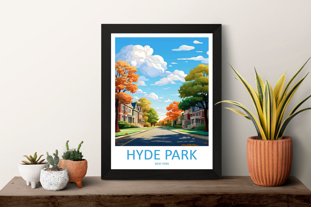 Hyde Park Travel Print Wall Art Hyde Park Wall Hanging Home Décor Hyde Park Gift Art Lovers New York State Art Gift Lover Print