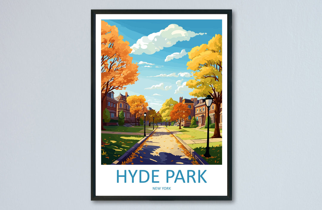 Hyde Park Travel Print Wall Art Hyde Park Wall Hanging Home Décor Hyde Park Gift Art Lovers New York State Art Gift Lover Print