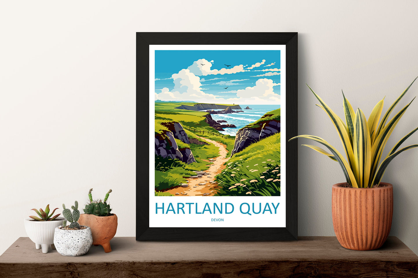 Hartland Quay Travel Print Wall Art Hartland Quay Wall Hanging Home Decor Hartland Quay Gift Art Lovers Wall Art Devon Travel Art
