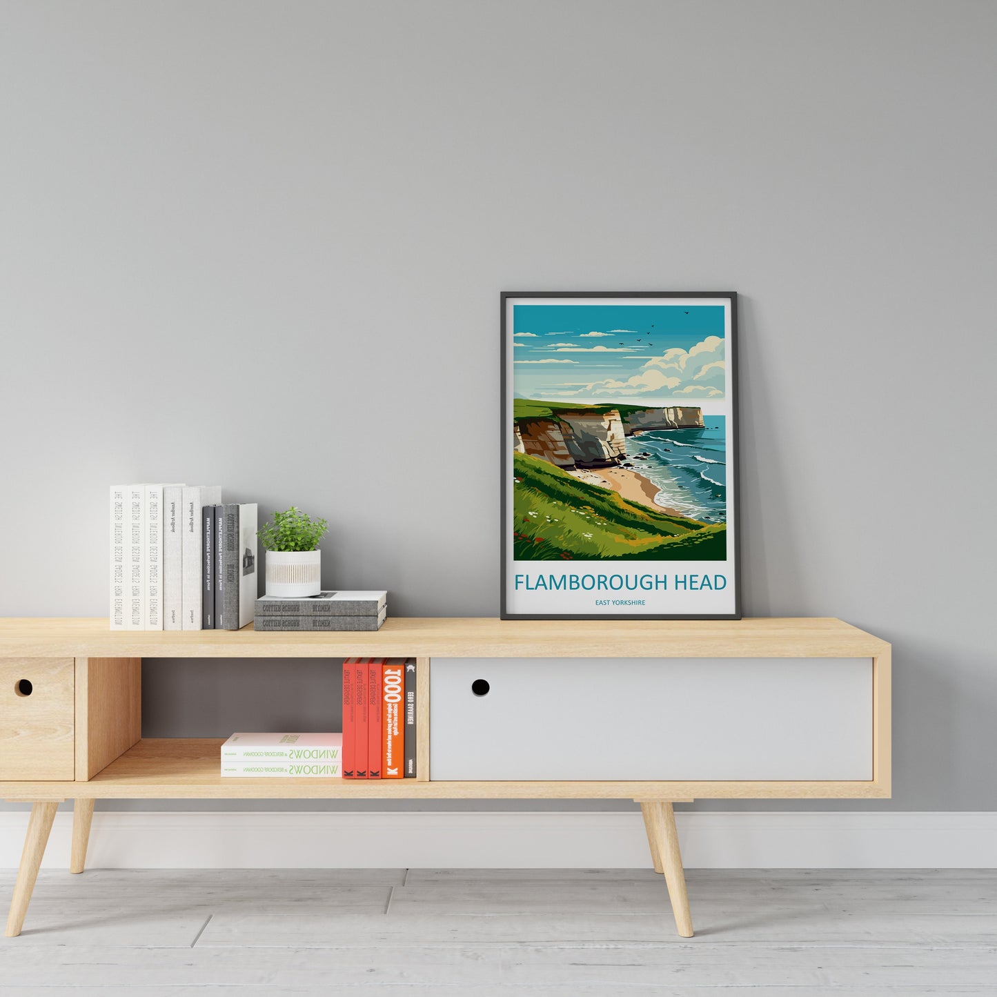 Flamborough Head Travel Print Wall Art Flamborough Head Wall Hanging Home Décor Flamborough Head Gift Art Lovers England Art Lover