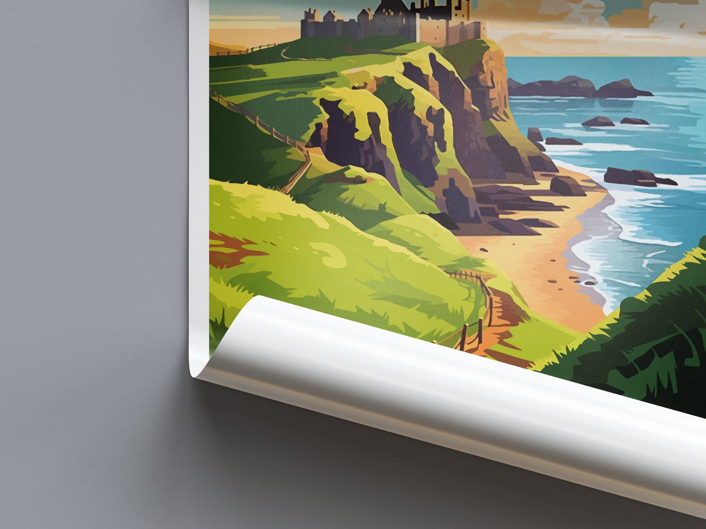 Dunnottar Castle Travel Print Wall Art Dunnottar Castle Wall Hanging Home Décor Dunnottar Castle Gift Art Lovers England Art Lover
