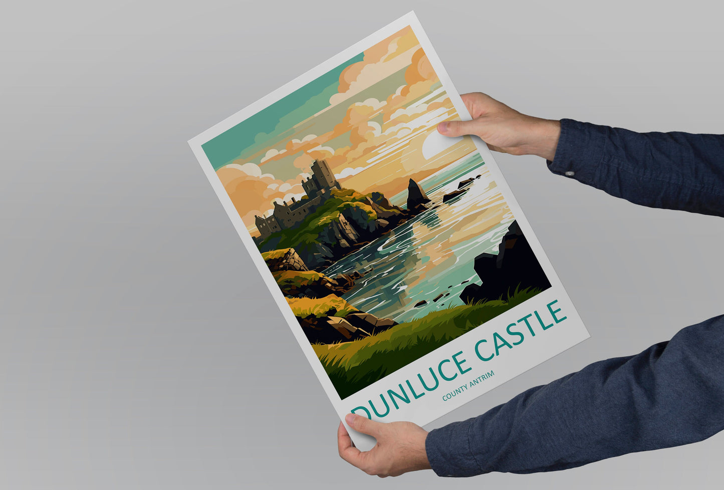 Dunluce Castle Travel Print Wall Art Dunluce Castle Wall Hanging Home Décor Dunluce Castle Gift Art Lovers Ireland Art Lover Gift Print