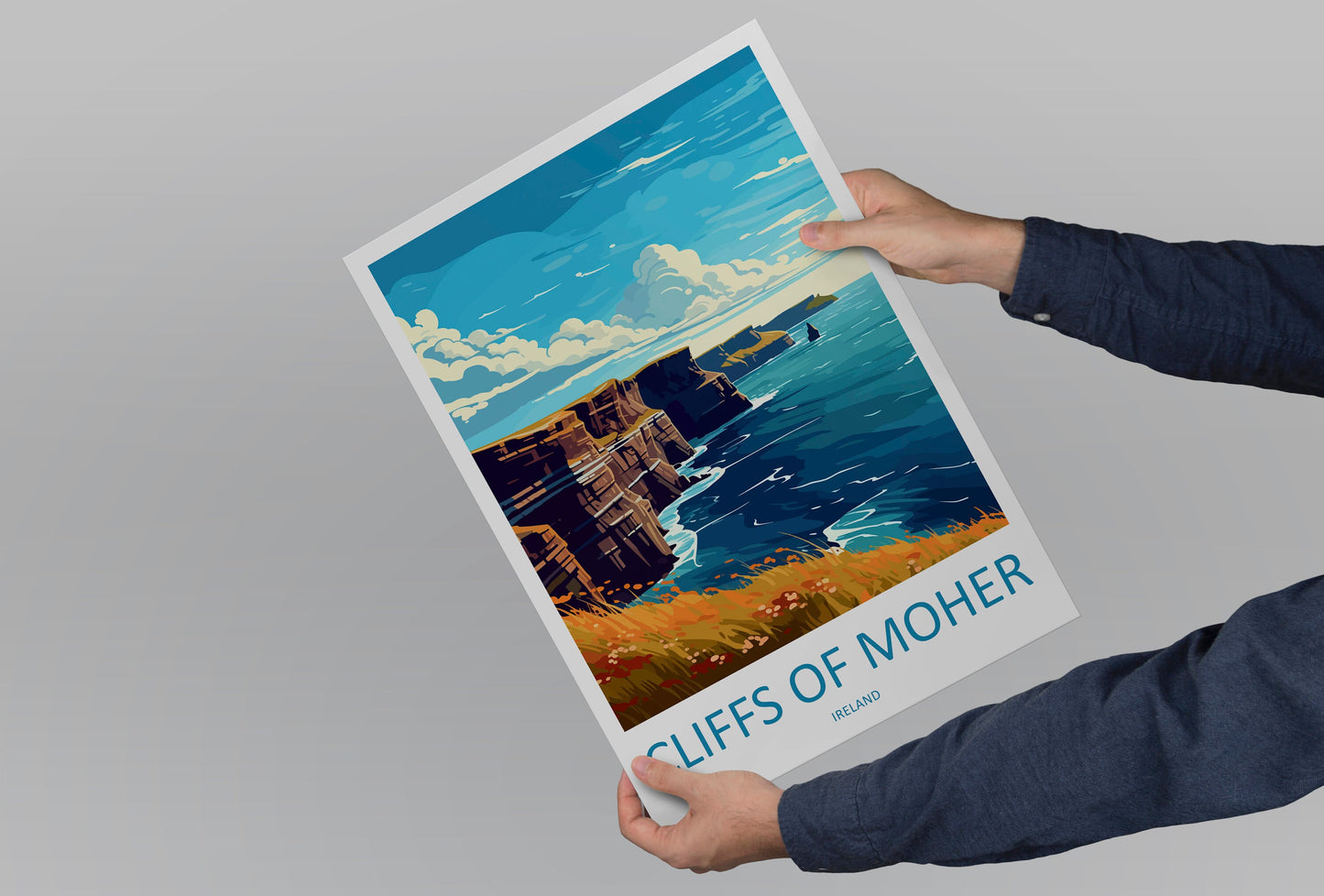 Cliffs of Moher Print Cliffs of Moher Home Décor Landscape Art Print Cliffs of Moher Wall Art for Ireland Enthusiast Gift Wall Hanging Art