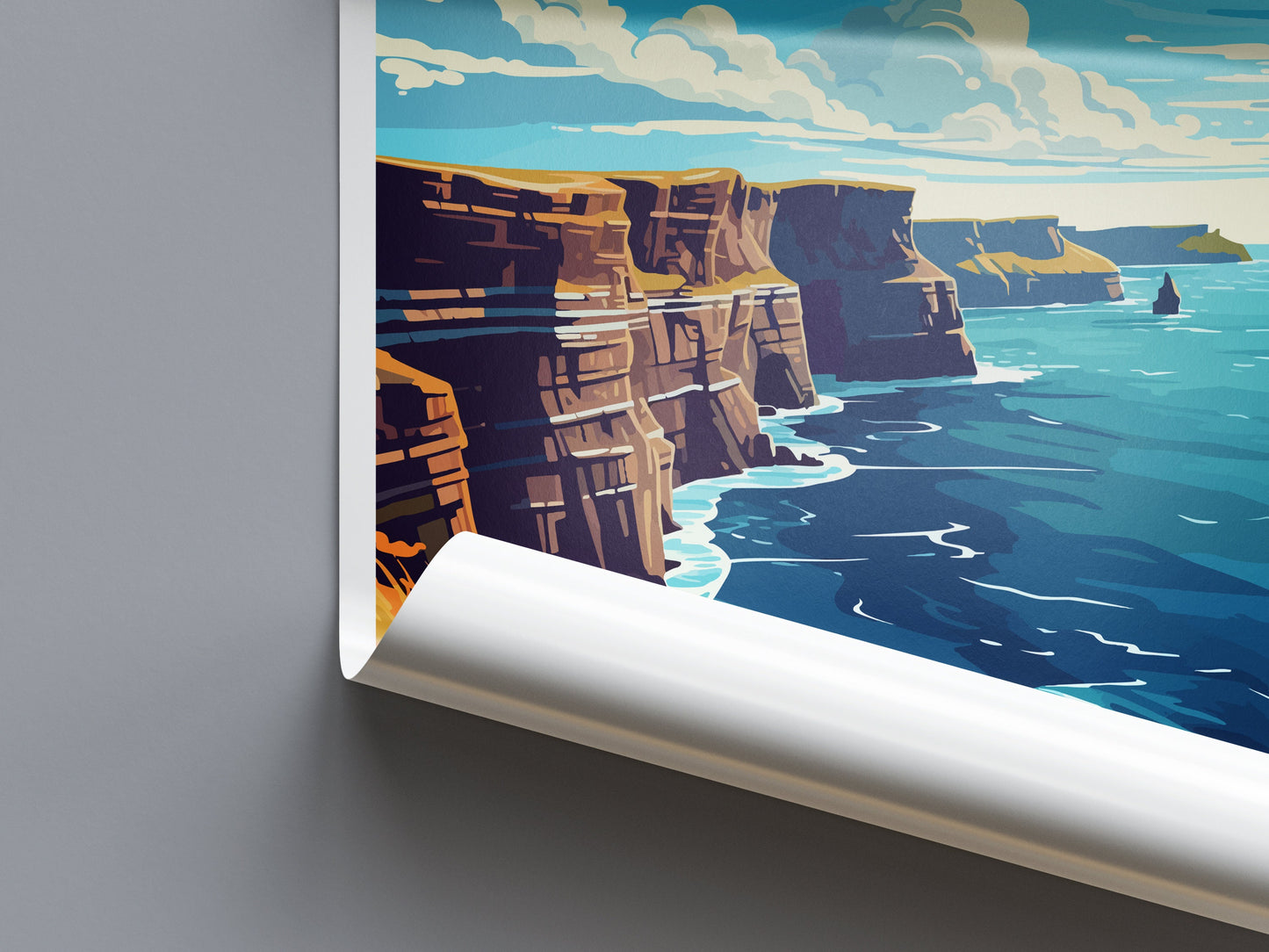 Cliffs of Moher Print Cliffs of Moher Home Décor Landscape Art Print Cliffs of Moher Wall Art for Ireland Enthusiast Gift Wall Hanging Art