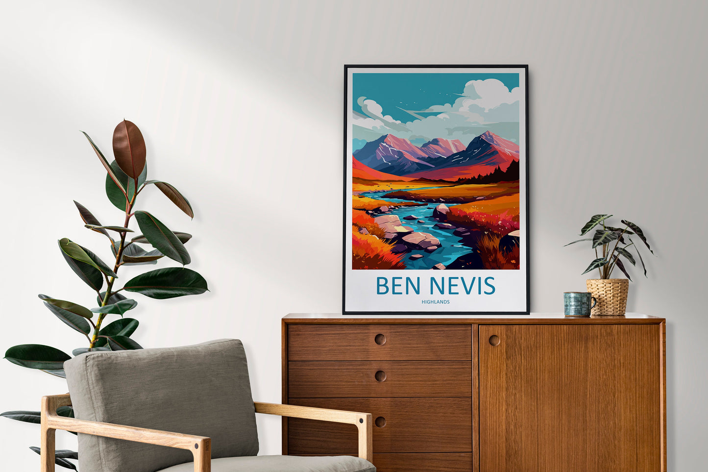 Ben Nevis Travel Print Wall Art Ben Nevis Wall Hanging Home Décor Ben Nevis Gift Art Lovers Scotland Art Lover Gift Ben Nevis Travel Artwork