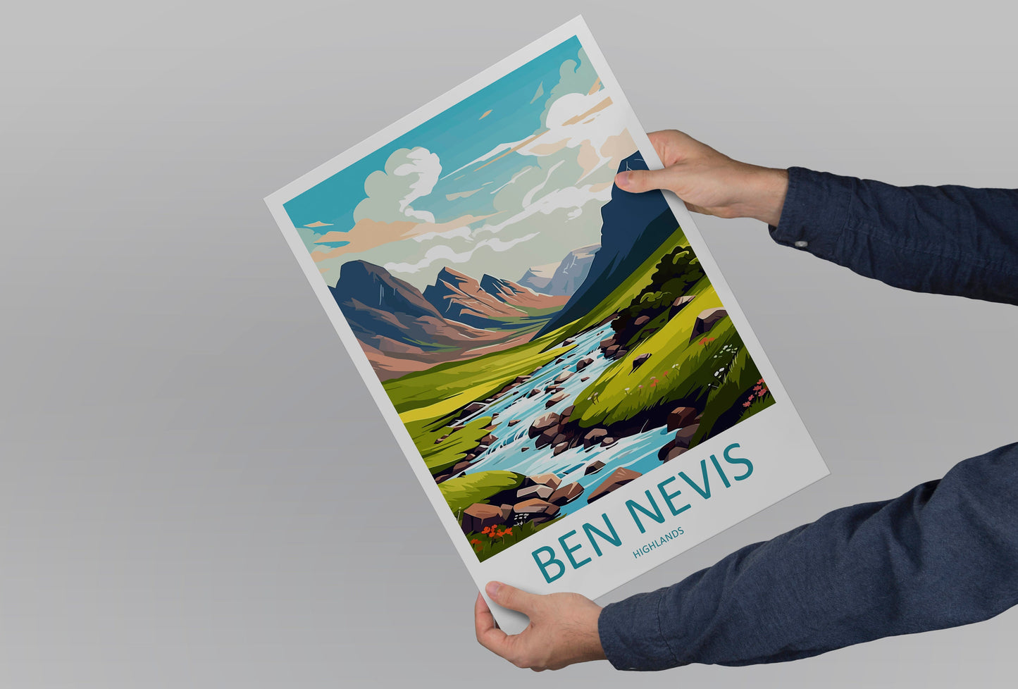 Ben Nevis Travel Print Wall Art Ben Nevis Wall Hanging Home Décor Ben Nevis Gift Art Lovers Scotland Art Lover Gift Ben Nevis Travel Artwork
