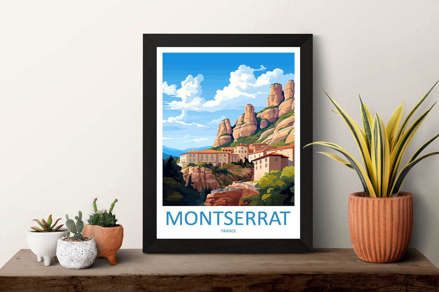 Montserrat Travel Print Wall Art Montserrat Wall Hanging Home Décor Montserrat Gift Art Lovers Spain Art Lover Gift Montserrat Print Spain
