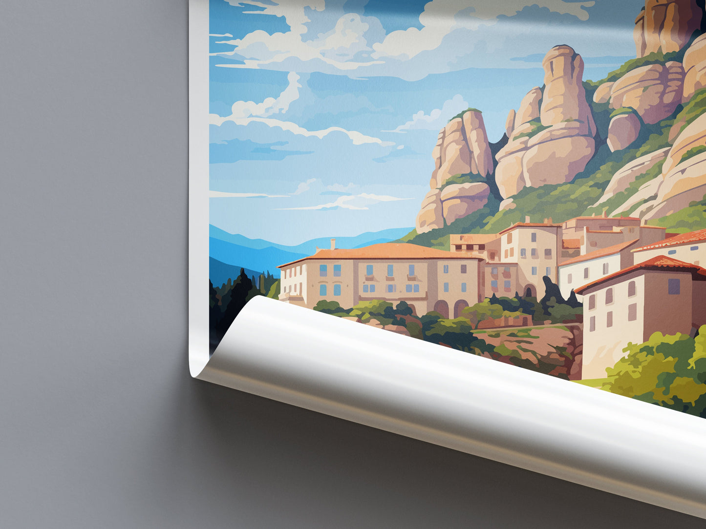 Montserrat Travel Print Wall Art Montserrat Wall Hanging Home Décor Montserrat Gift Art Lovers Spain Art Lover Gift Montserrat Print Spain