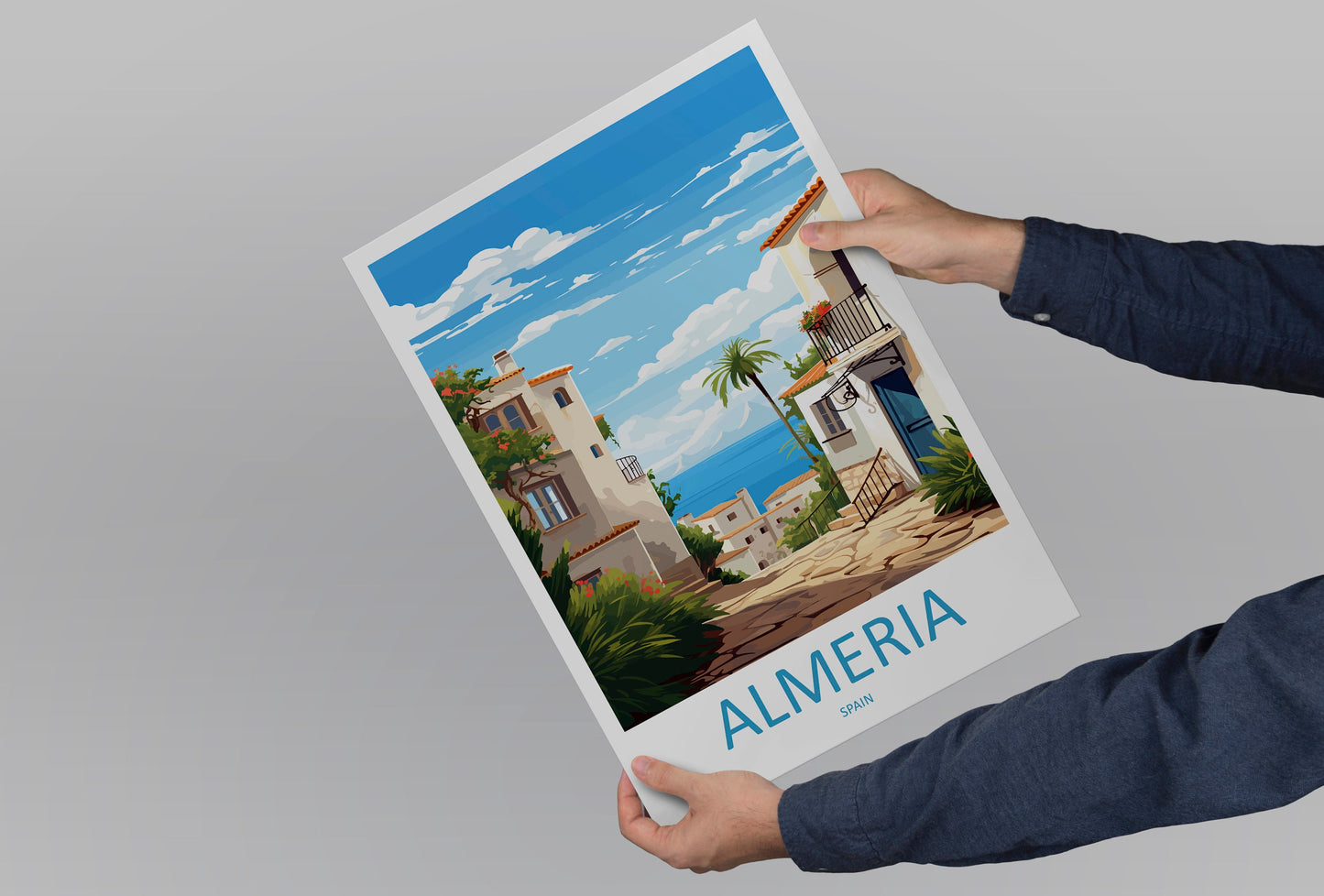 Almería Travel Print Wall Art Almería Wall Hanging Home Décor Almería Gift Art Lovers Spain Art Gift Almería Travel Poster art