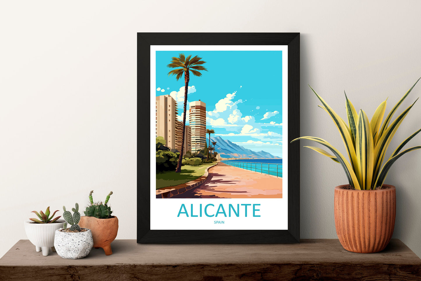 Alicante Travel Print Wall Art Alicante Wall Hanging Home Décor Alicante Gift Art Lovers Spain Art Gift Alicante Travel Poster art