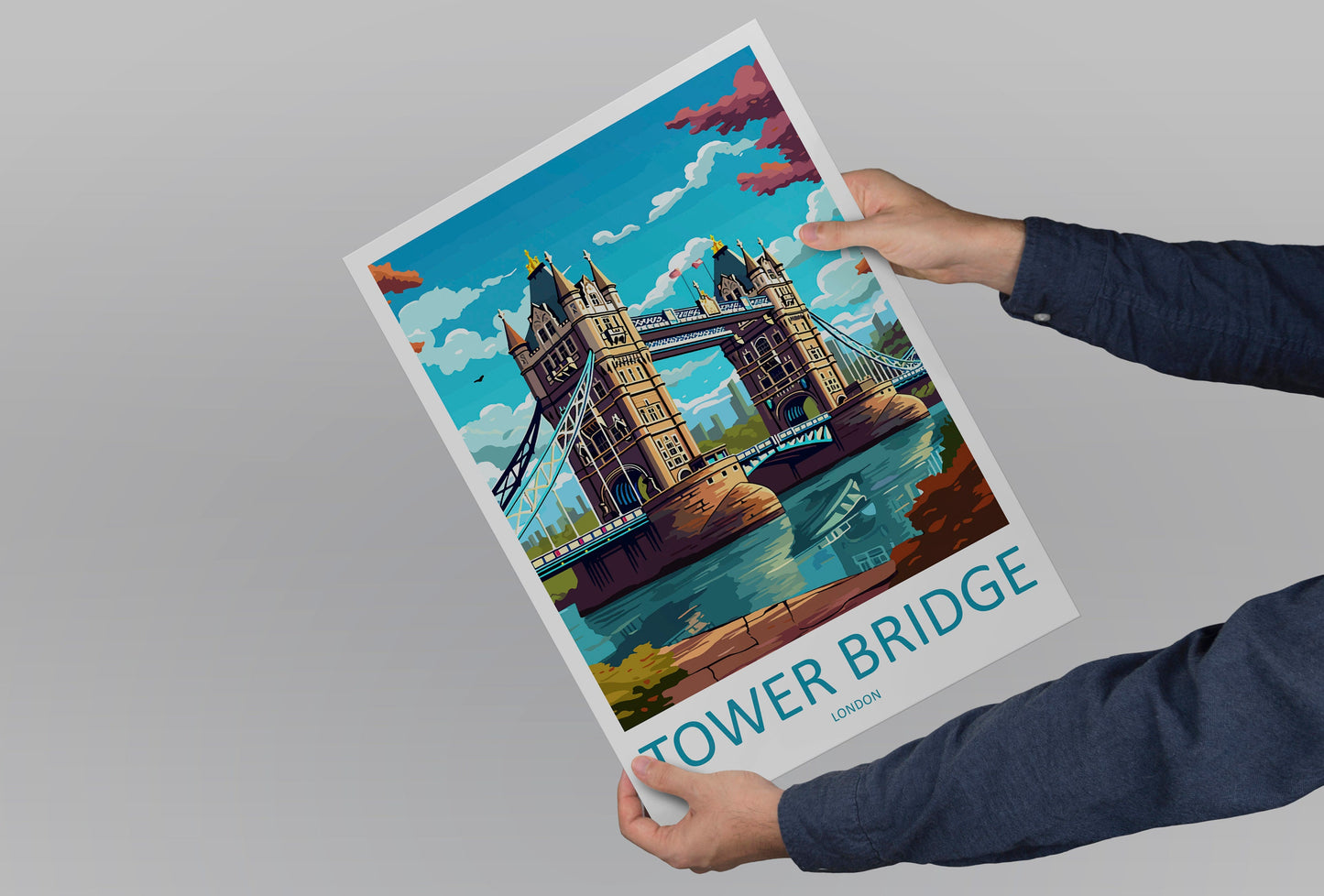 Tower Bridge Travel Print Wall Art Tower Bridge Wall Hanging Home Décor Tower Bridge Gift Art Lovers England Art Lover Gift