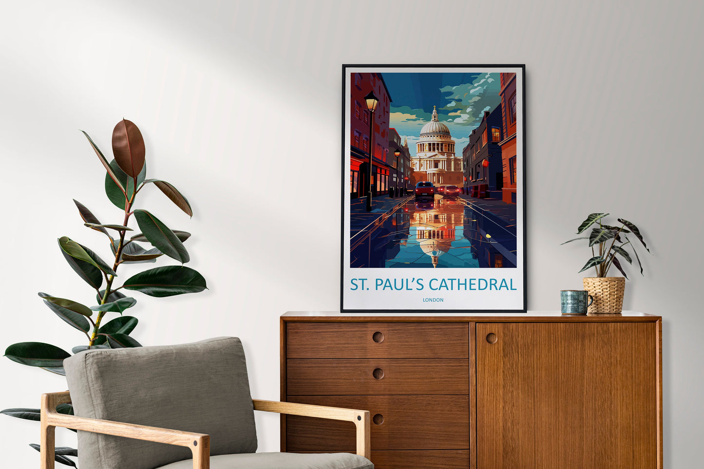 St. Paul's Cathedral Travel Print Wall Art St. Paul's Cathedral Wall Hanging Home Décor St. Paul's Cathedral Gift Art Lovers London England