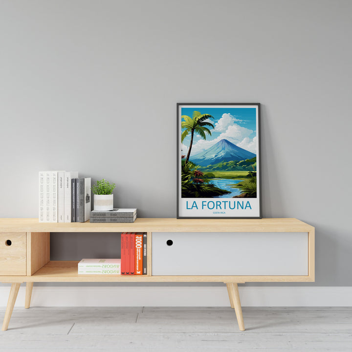 La Fortuna Travel Print Wall Art La Fortuna Wall Hanging Home Décor La Fortuna Gift Art Lovers Wall Art Costa Rica Art Wall Art Gift