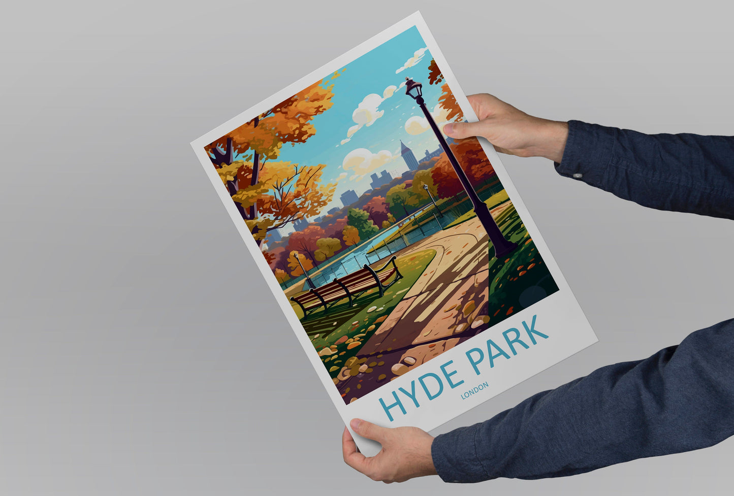Hyde Park Travel Print Wall Art Hyde Park Wall Hanging Home Décor Hyde Park Gift Art Lovers London England Art Lover Gift