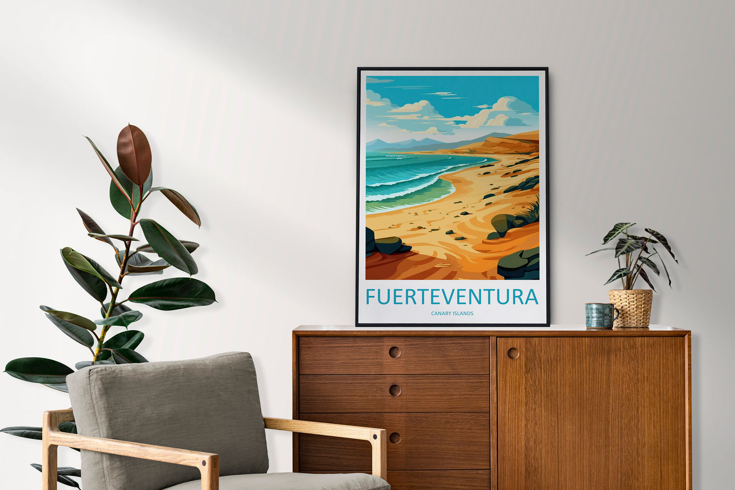 Fuerteventura Travel Print Wall Art Fuerteventura Wall Hanging Home Décor Fuerteventura Gift Art Lovers Spain Art Lover Gift Fuerteventura