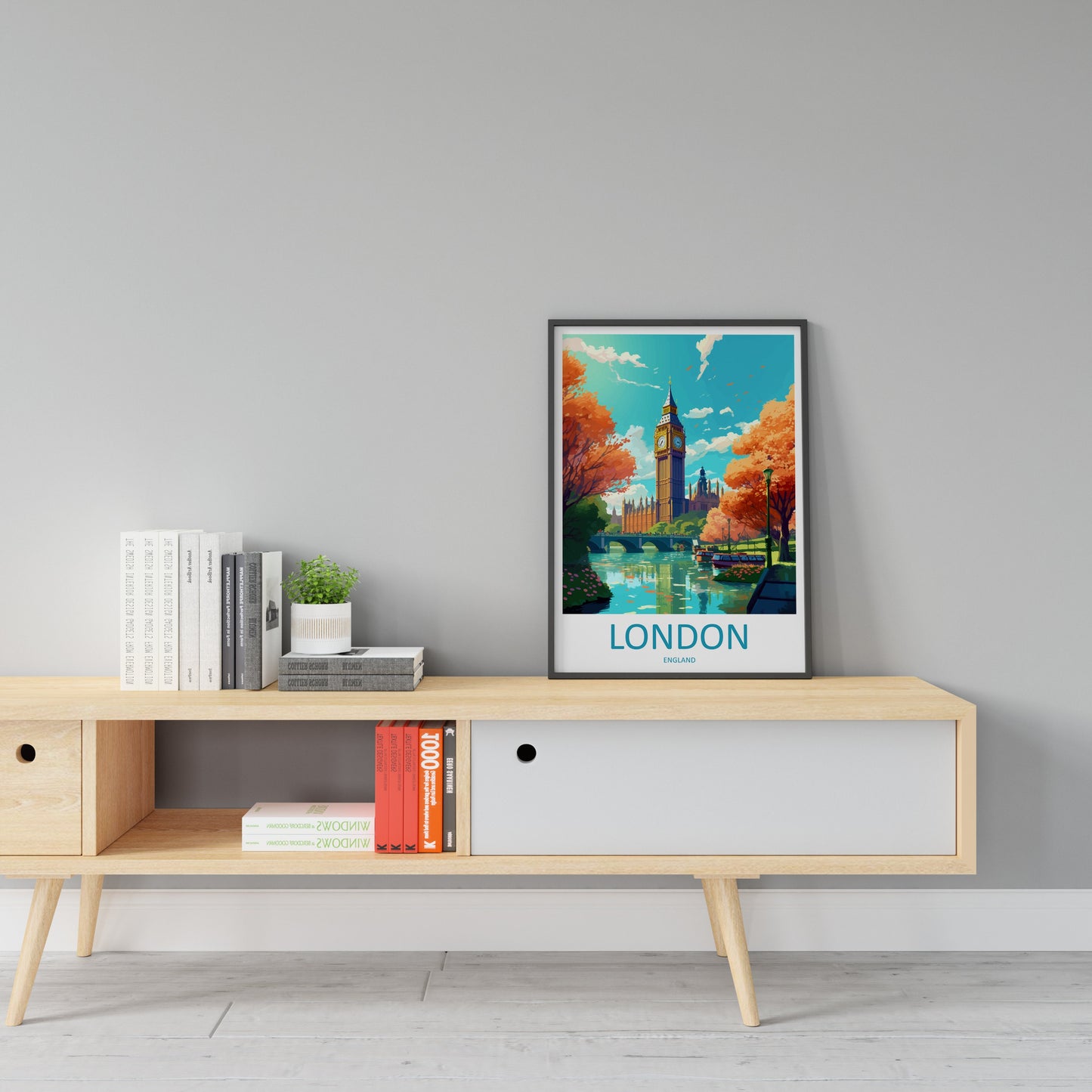 London Travel Print Wall Art London Wall Hanging Home Décor London Gift Art Lovers England Art Lover Gift London Travel Gift