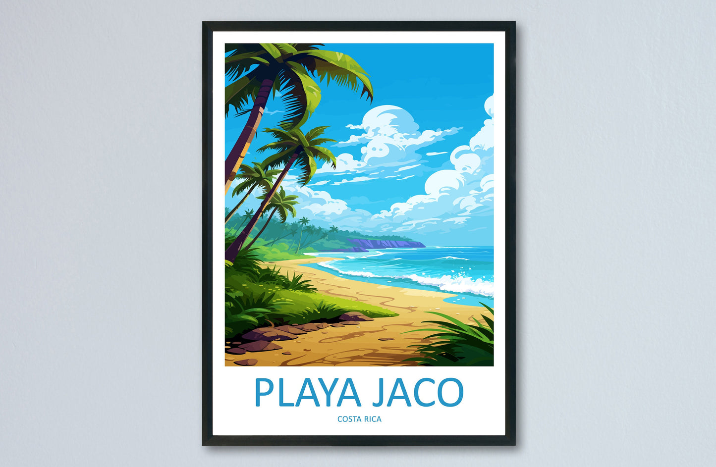 Playa Jaco Travel Print Wall Art Playa Jaco Wall Hanging Home Décor Playa Jaco Gift Art Lovers Costa Rica Wall Art Costa Rica Travel