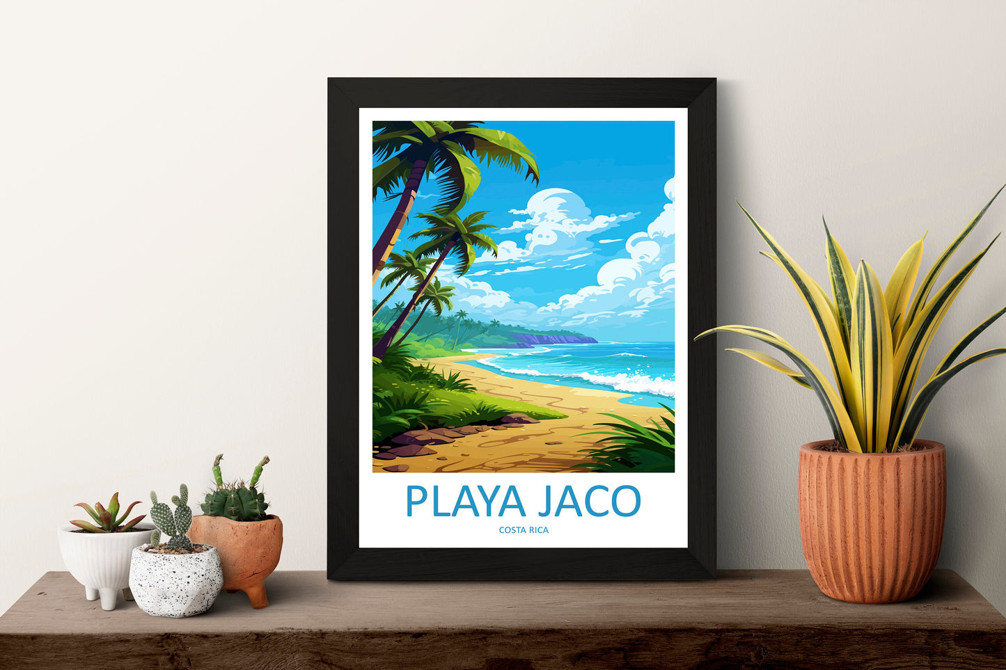 Playa Jaco Travel Print Wall Art Playa Jaco Wall Hanging Home Décor Playa Jaco Gift Art Lovers Costa Rica Wall Art Costa Rica Travel