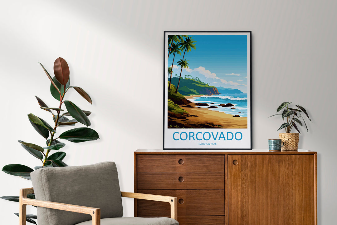 Corcovado National Park Travel Print Wall Art Corcovado Park Wall Hanging Home Décor Corcovado National Park Gift Art Costa Rica