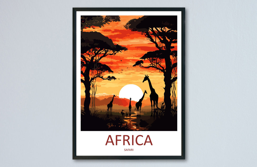 Africa Travel Print Wall Art Africa Wall Hanging Home Décor Africa Gift Art Lovers Africa Art Print Africa Wall Décor Art