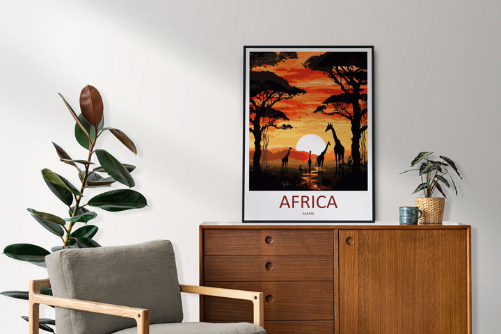 Africa Travel Print Wall Art Africa Wall Hanging Home Décor Africa Gift Art Lovers Africa Art Print Africa Wall Décor Art