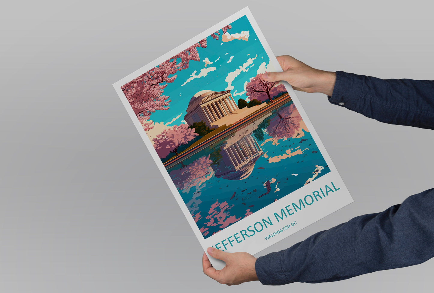 Jefferson Memorial Travel Print Wall Art Jefferson MemorialWall Hanging Home Décor Jefferson Memorial Gift Art Washington DC Art