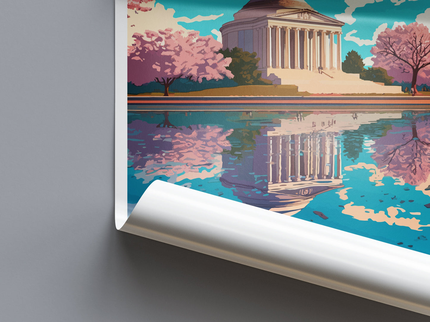 Jefferson Memorial Travel Print Wall Art Jefferson MemorialWall Hanging Home Décor Jefferson Memorial Gift Art Washington DC Art