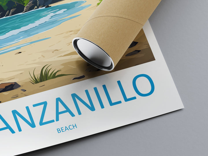 Manzanillo Beach Travel Print Wall Art Manzanillo Beach Wall Hanging Home Décor Manzanillo Beach Gift Art Costa Rica