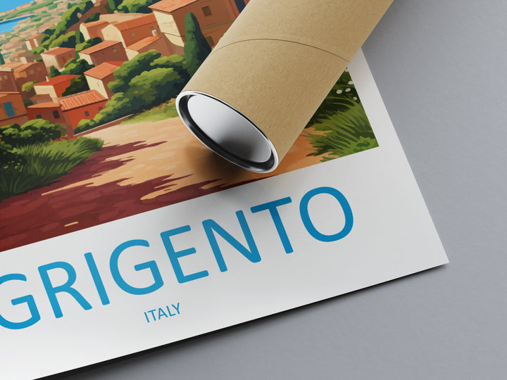 Agrigento Travel Print Wall Art Agrigento Italy Wall Hanging Home Decoration Agrigento Gift Art Lovers Wall Art Print Agrigento Italy