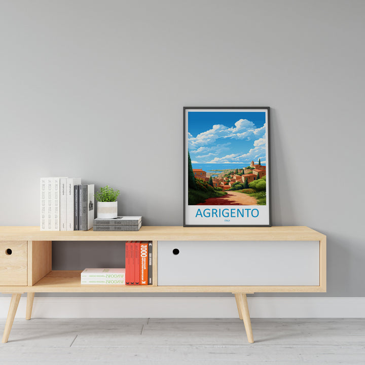 Agrigento Travel Print Wall Art Agrigento Italy Wall Hanging Home Decoration Agrigento Gift Art Lovers Wall Art Print Agrigento Italy