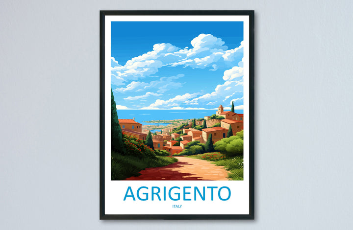 Agrigento Travel Print Wall Art Agrigento Italy Wall Hanging Home Decoration Agrigento Gift Art Lovers Wall Art Print Agrigento Italy